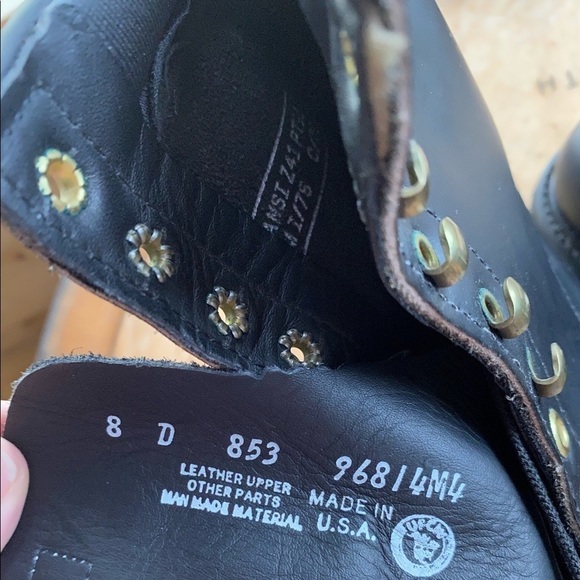 Men’s black steel toed work boots - Picture 5 of 7